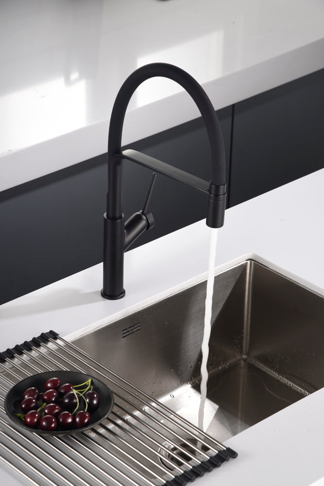 Sena Matte Black Kitchen Faucet Modern Design, view 4