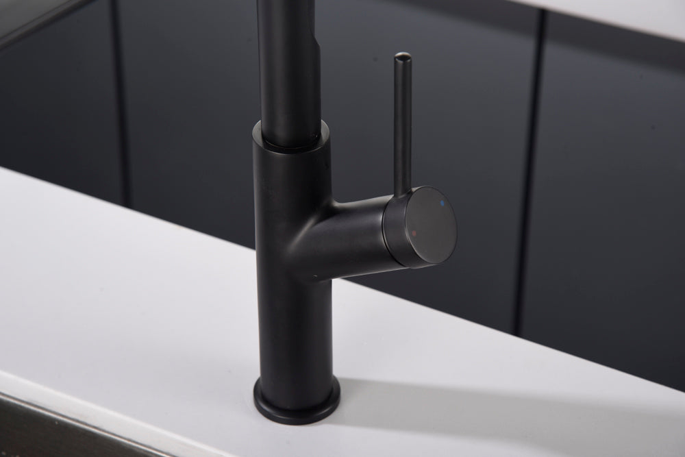 Sena Matte Black Kitchen Faucet Modern Design, view 7