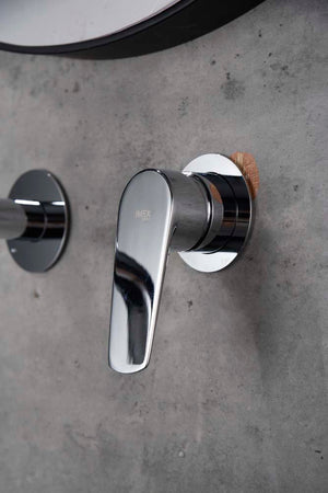 Chrome Built-In Sink Mixer Faucet Modern Bathroom, view 5