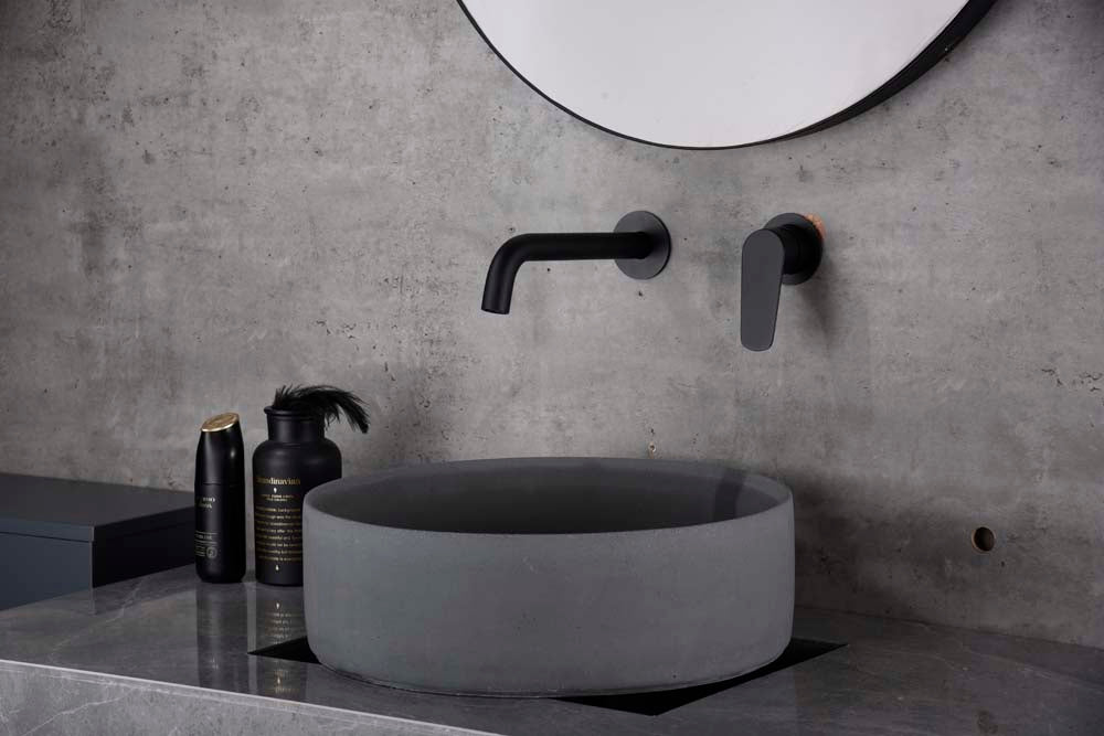 Matte Black Built-in Sink Mixer Single Lever Faucet, view 3