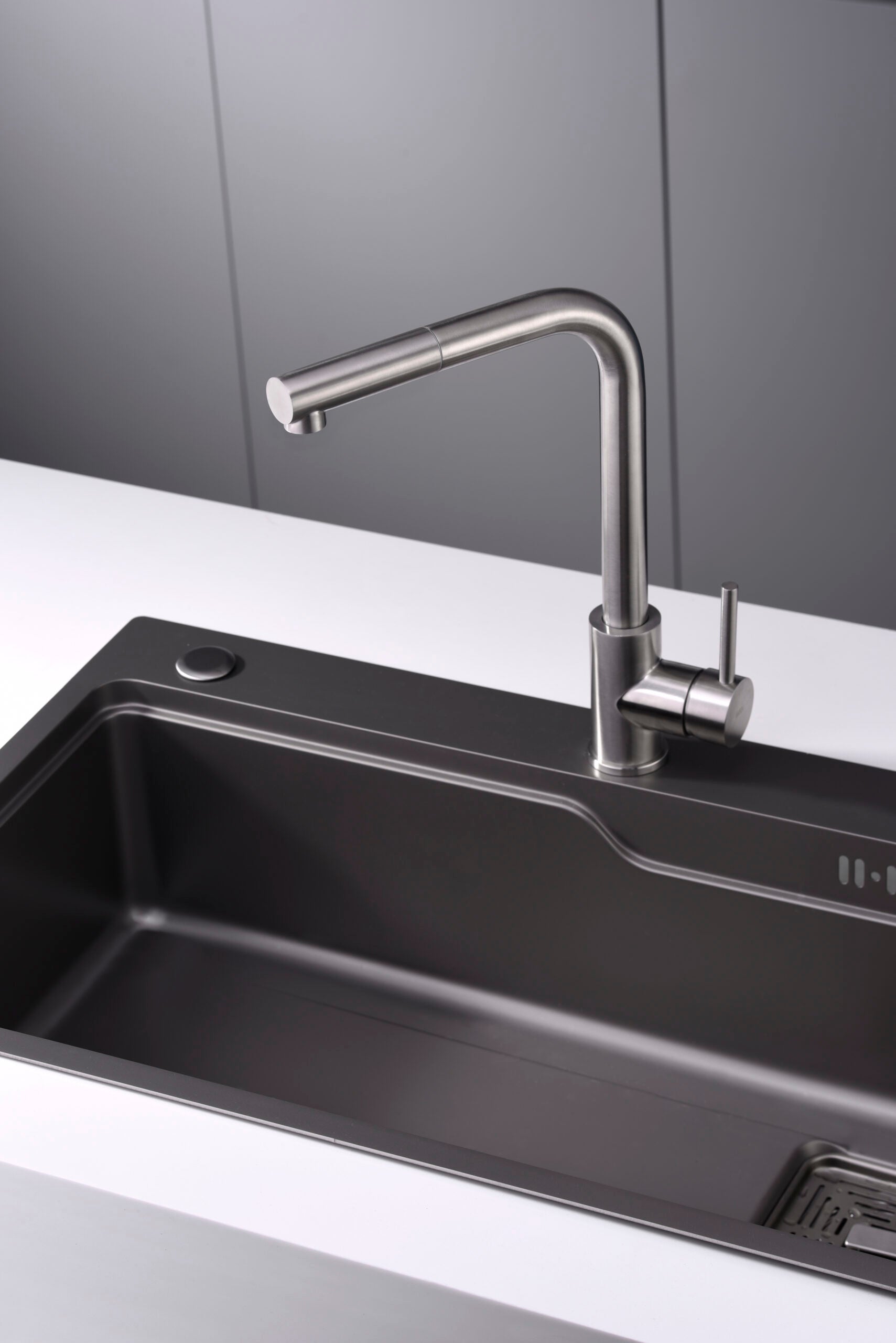 Malta Stainless Steel Kitchen Faucet Modern Design, view 3