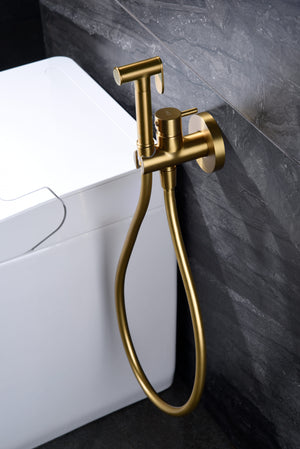 Munich Brushed Gold Built-in Bidet Faucet, view 3