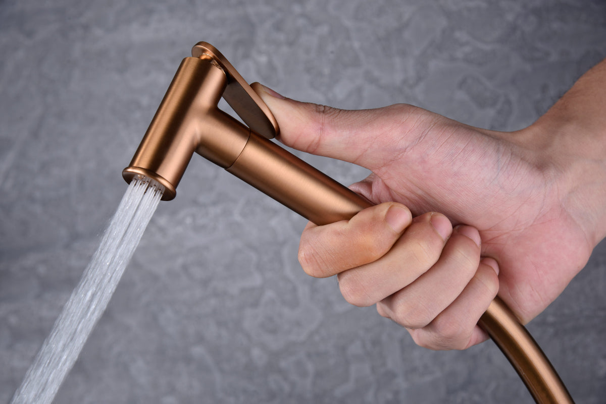Munich Brushed Rose Gold Built-in Bidet Faucet, view 4