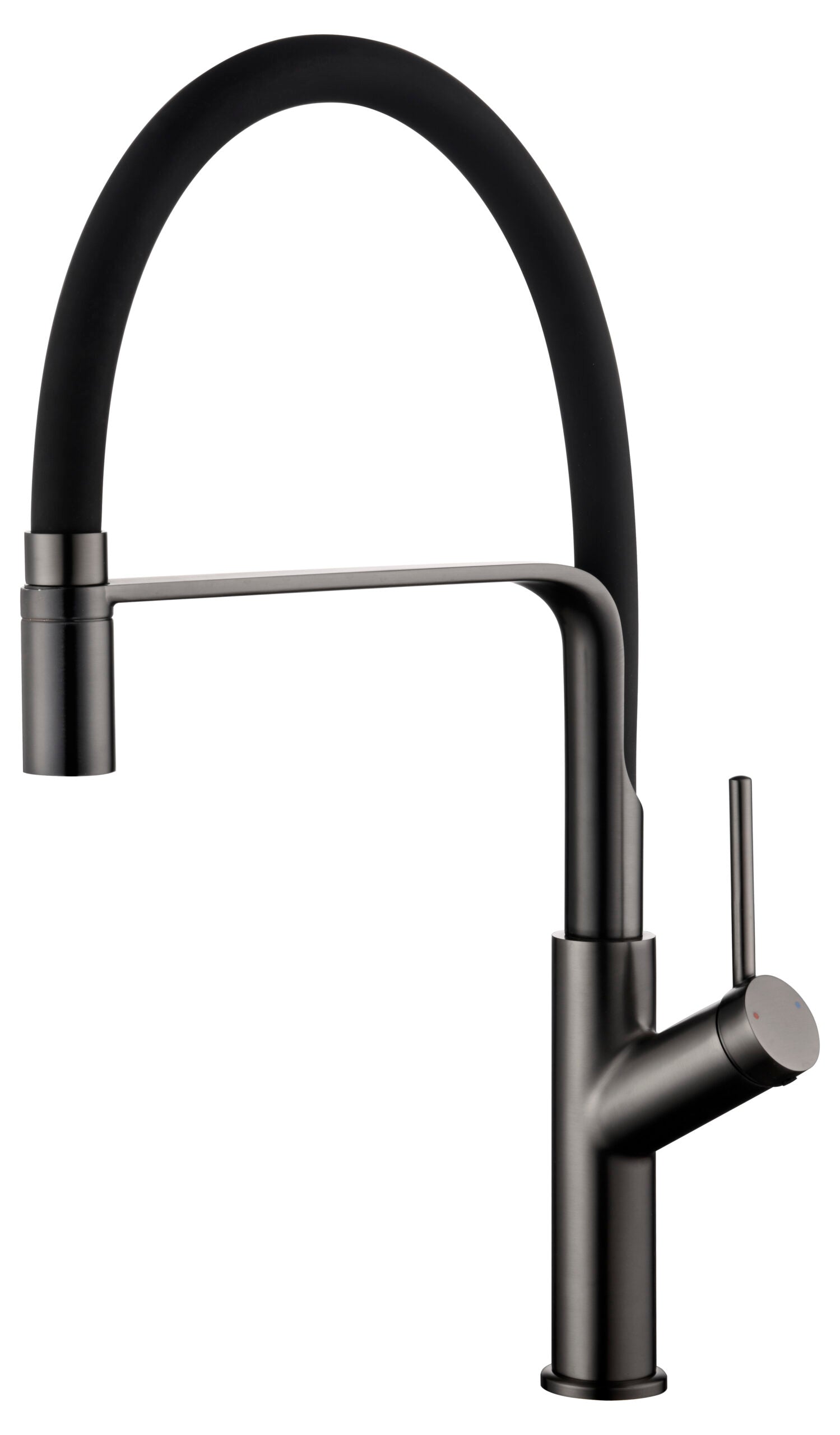 Sena Black Gun Metal Kitchen Faucet Modern Design, view 2