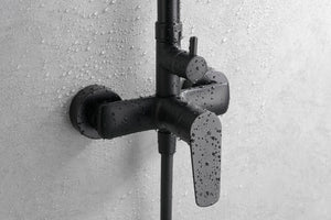 Matte Black Single Handle Shower Set Modern Design, view 4