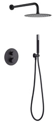 Conjunto Ducha Termostático Empotrado Monza Negro Mate