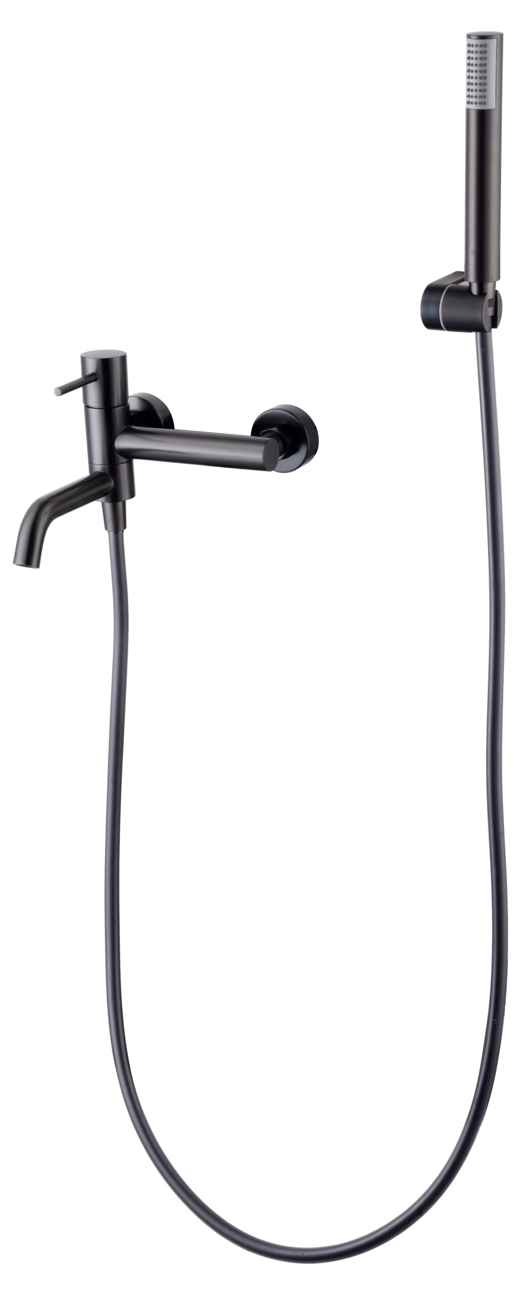 Monza Black Gun Metal Single Lever Bath Shower Mixer Kit, view 2