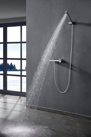 Chrome Monza Shower Mixer Kit Modern Design, view 5