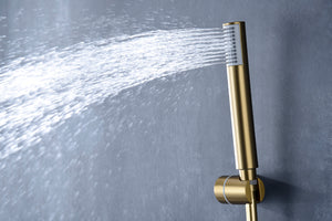 Monza Brushed Gold Shower Kit Single Handle Mixer, view 5