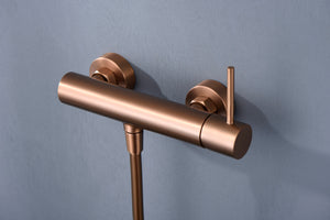 Monza Brushed Rose Gold Shower Kit Single Handle, view 4