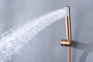 Monza Brushed Rose Gold Shower Kit Single Handle, view 3
