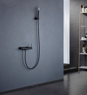 Monza Matte Black Shower Kit Single Lever, view 3