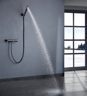 Monza Black Gun Metal Single Handle Shower Kit, view 3