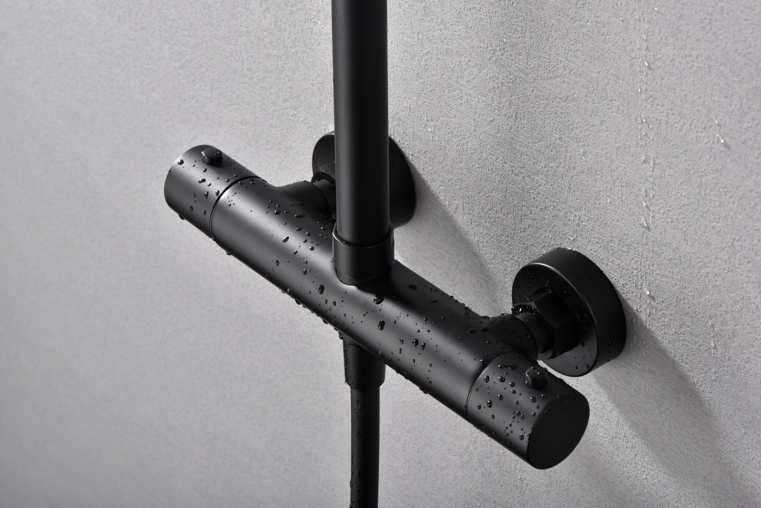 Matte Black Thermostatic Shower Set Monza Series, view 5