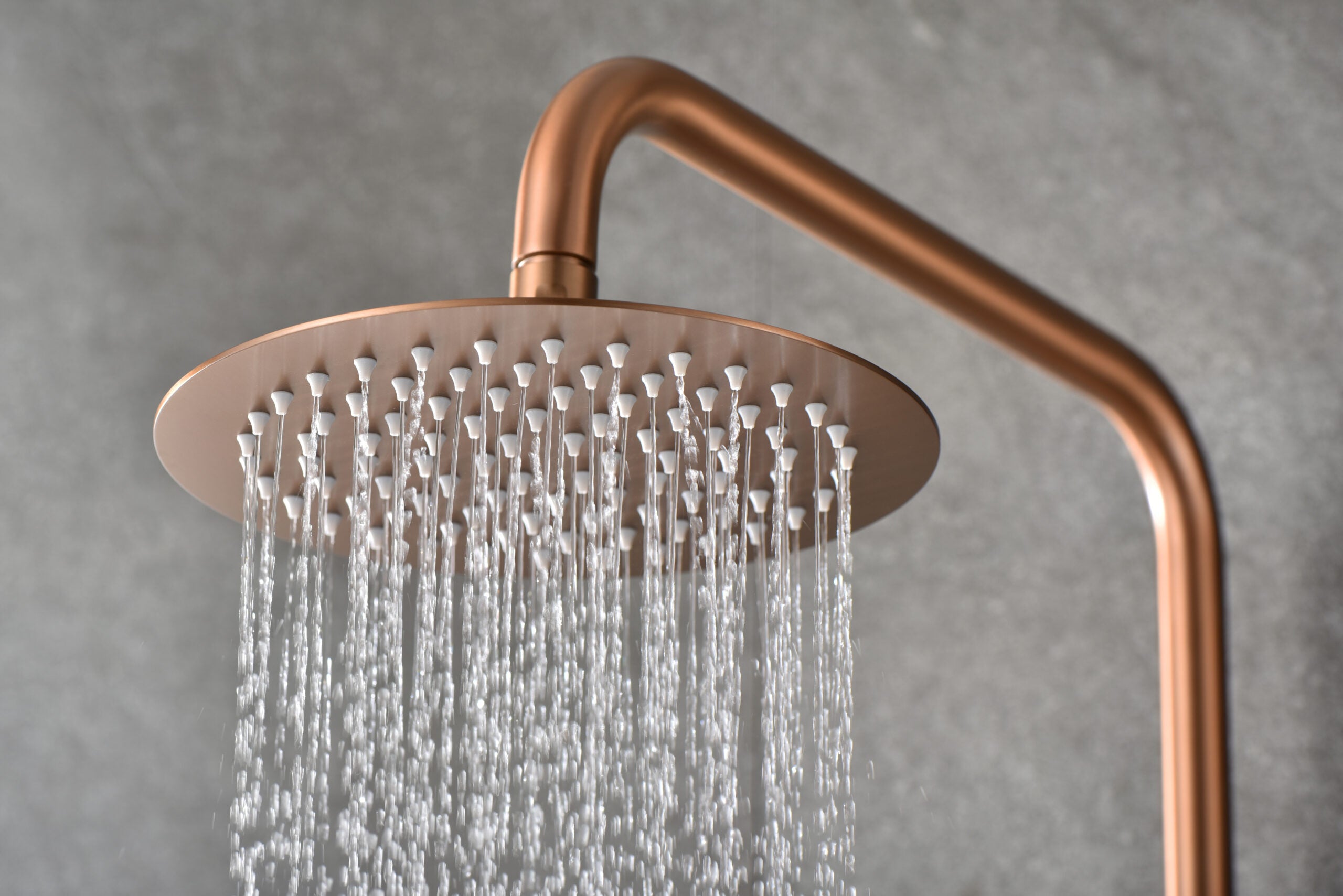Brushed Rose Gold Thermostatic Shower Set, view 5
