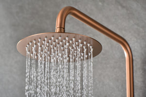 Brushed Rose Gold Thermostatic Shower Set, view 5