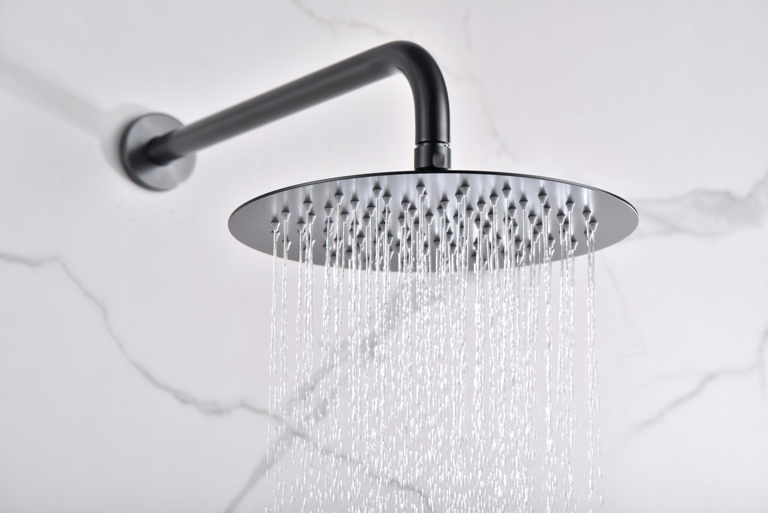 Monza Black Gun Metal Thermostatic Shower Set Built-In, view 6