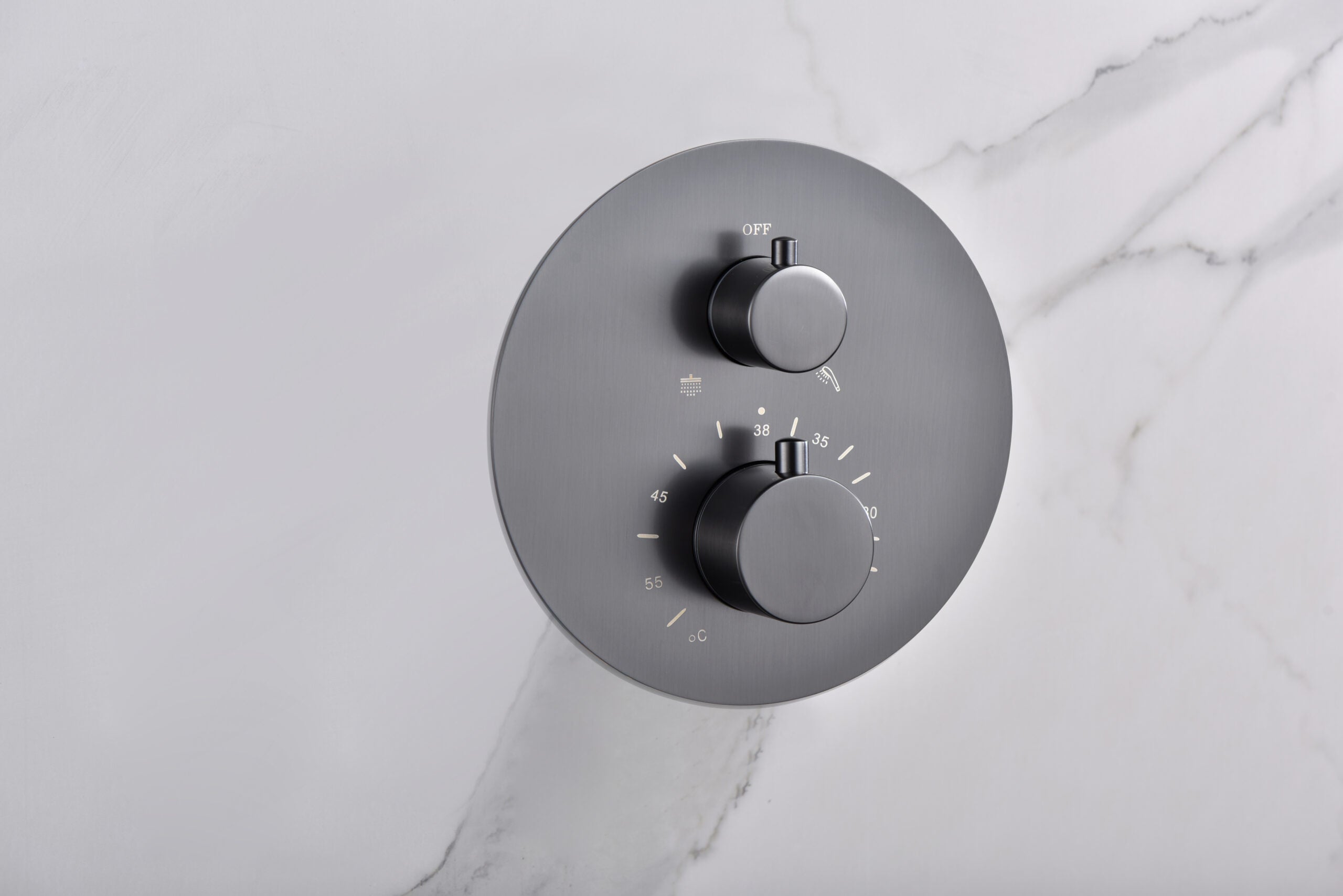 Tivoli Black Gun Metal Built-in Thermostatic Shower Set, view 3