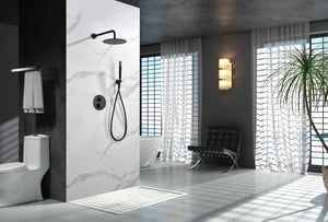 Matte Black Built-in Thermostatic Shower Set, view 3