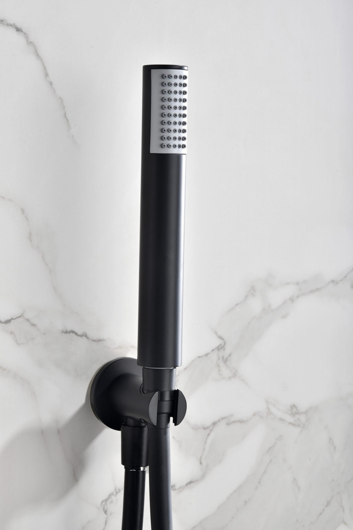 Matte Black Thermostatic Shower Set Built-in Design, view 4