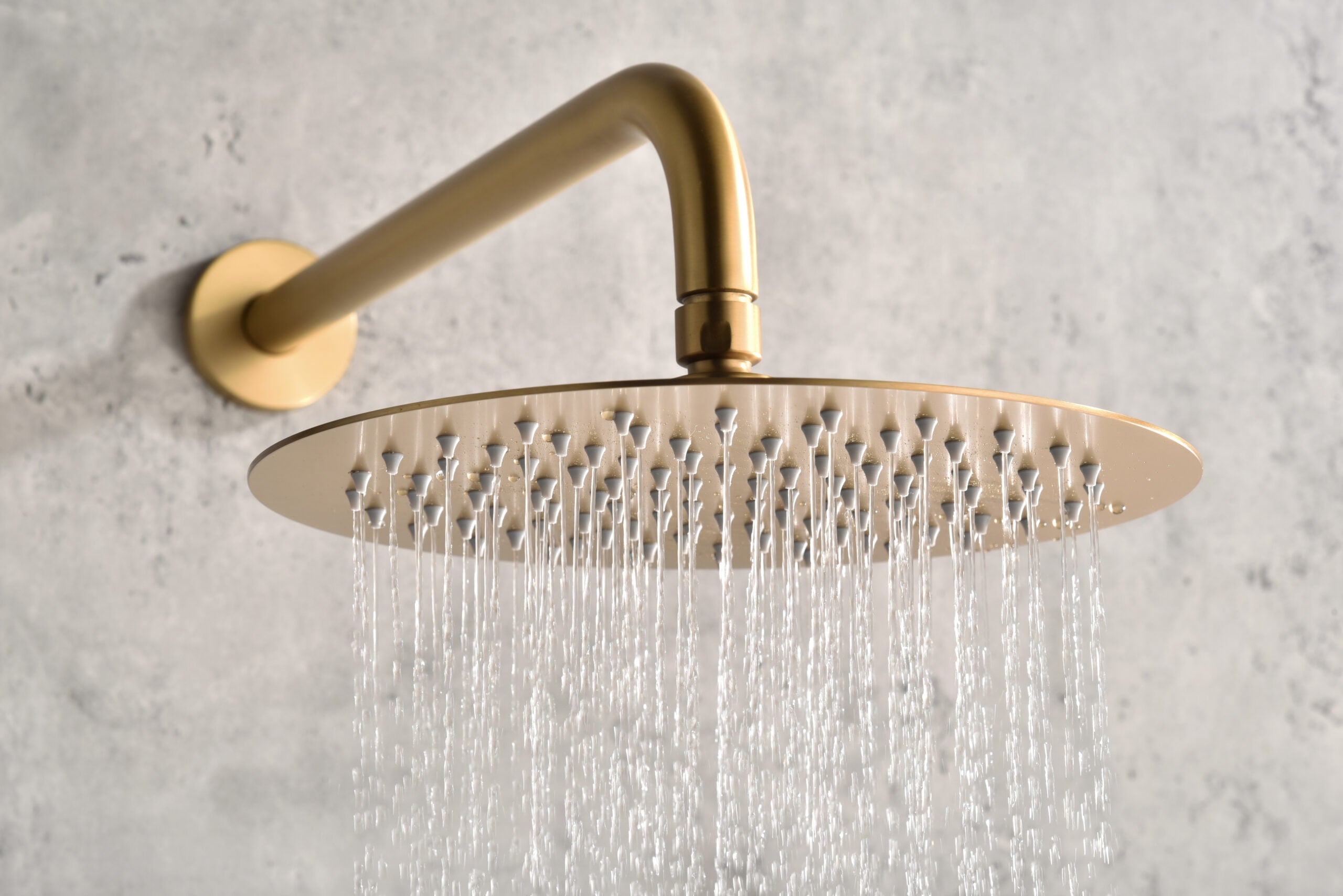 Monza Brushed Gold Built-in Thermostatic Shower Set, view 6
