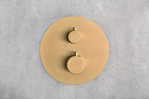 Monza Brushed Gold Built-in Thermostatic Shower Set, view 3