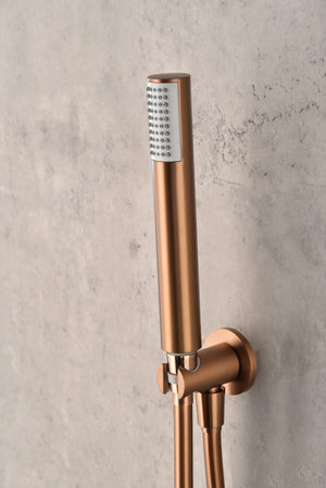Brushed Rose Gold Built-in Thermostatic Shower Set, view 5