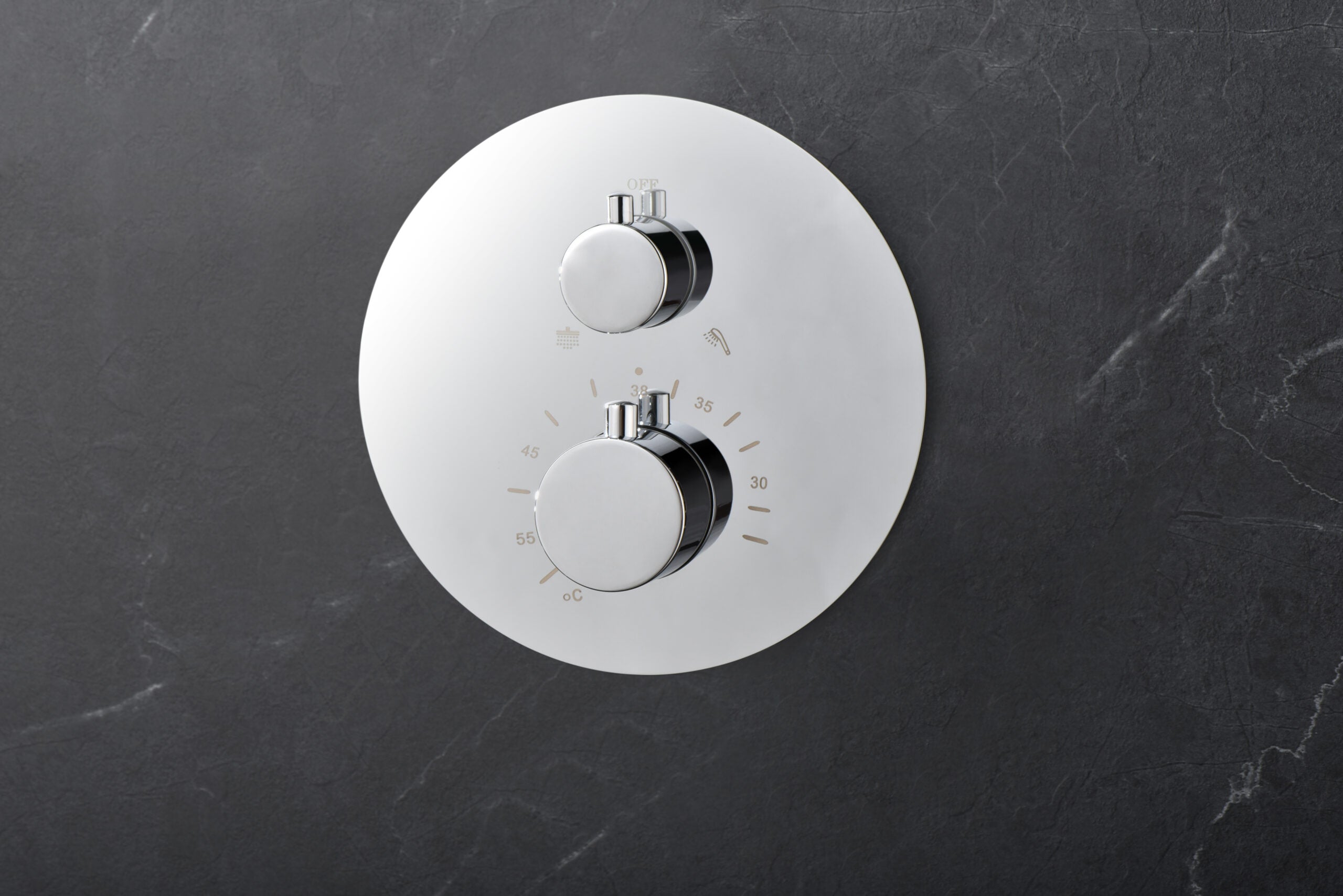 Chrome Thermostatic Shower Set Built-In Installation, view 6