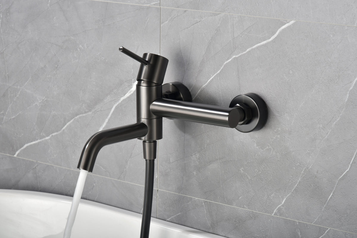 Monza Black Gun Metal Single Lever Bath Shower Mixer Kit, view 4