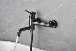 Monza Black Gun Metal Single Lever Bath Shower Mixer Kit, view 4