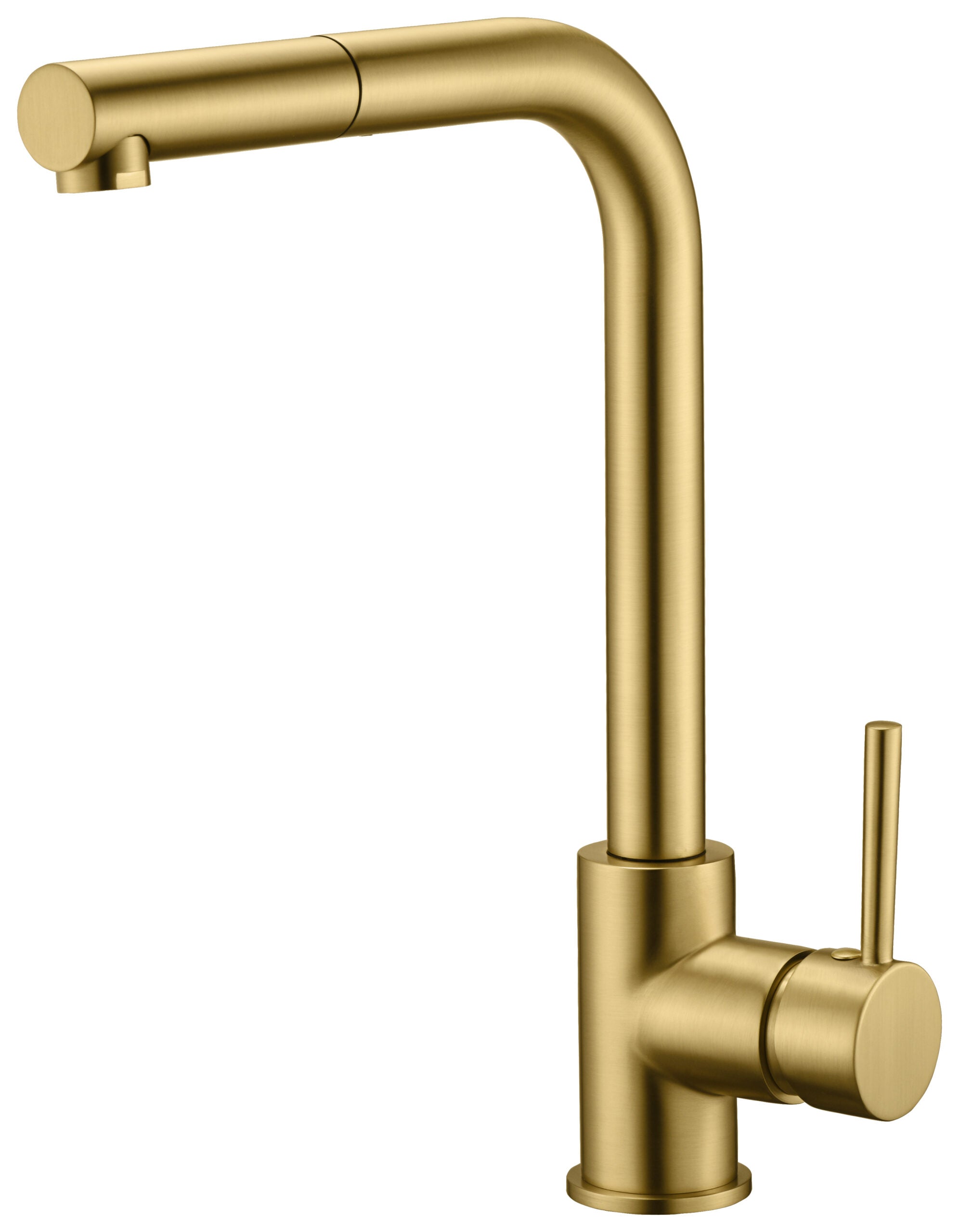Malta Brushed Gold Kitchen Faucet Contemporary Design, view 2