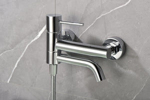 Chrome Single Handle Bath Shower Mixer Kit, view 3