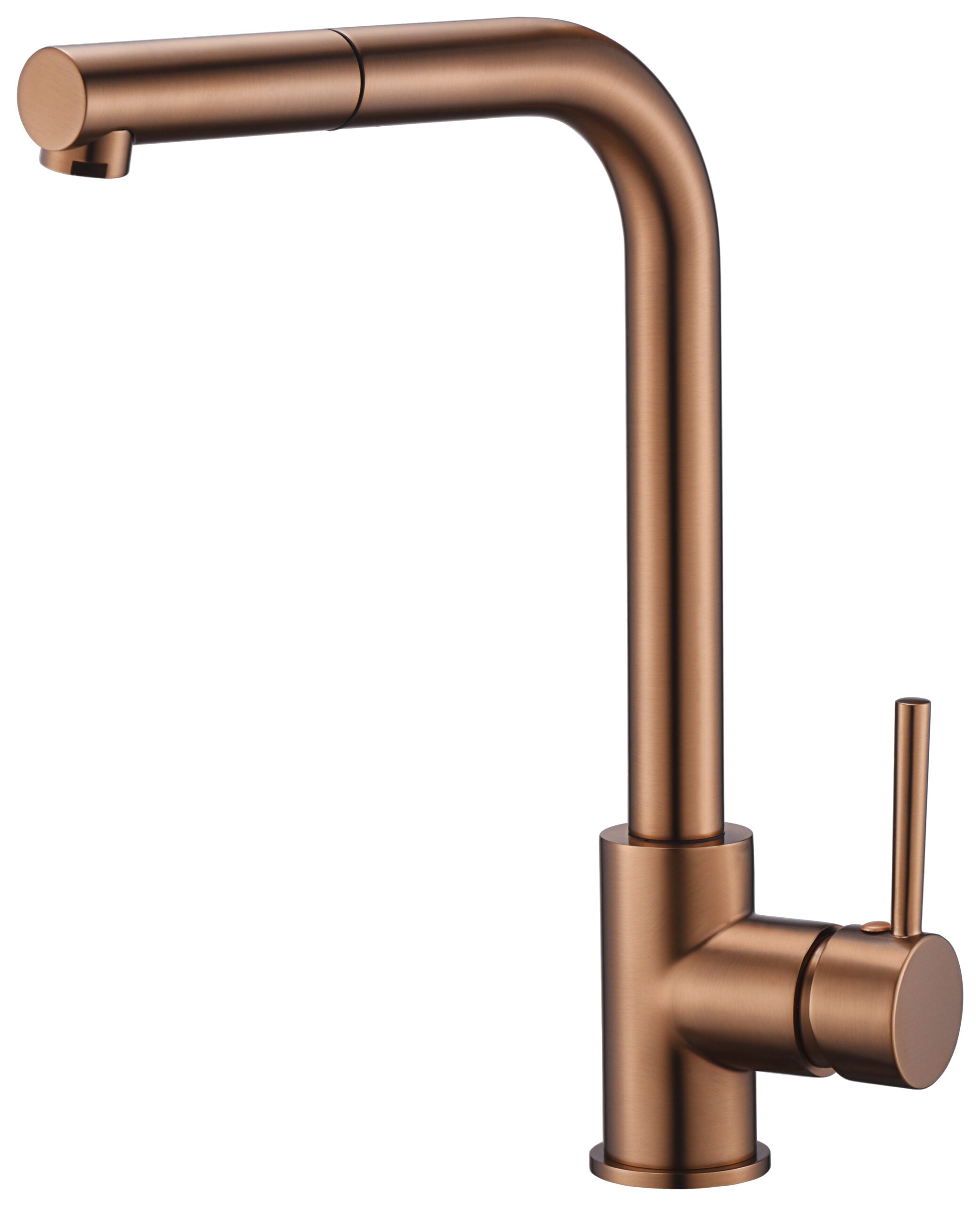 Malta Brushed Rose Gold Kitchen Faucet, view 2