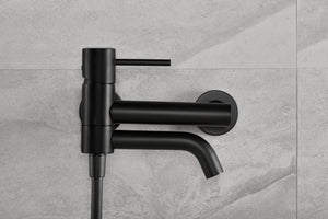 Monza Matte Black Single Lever Bath Shower Mixer Kit, view 4