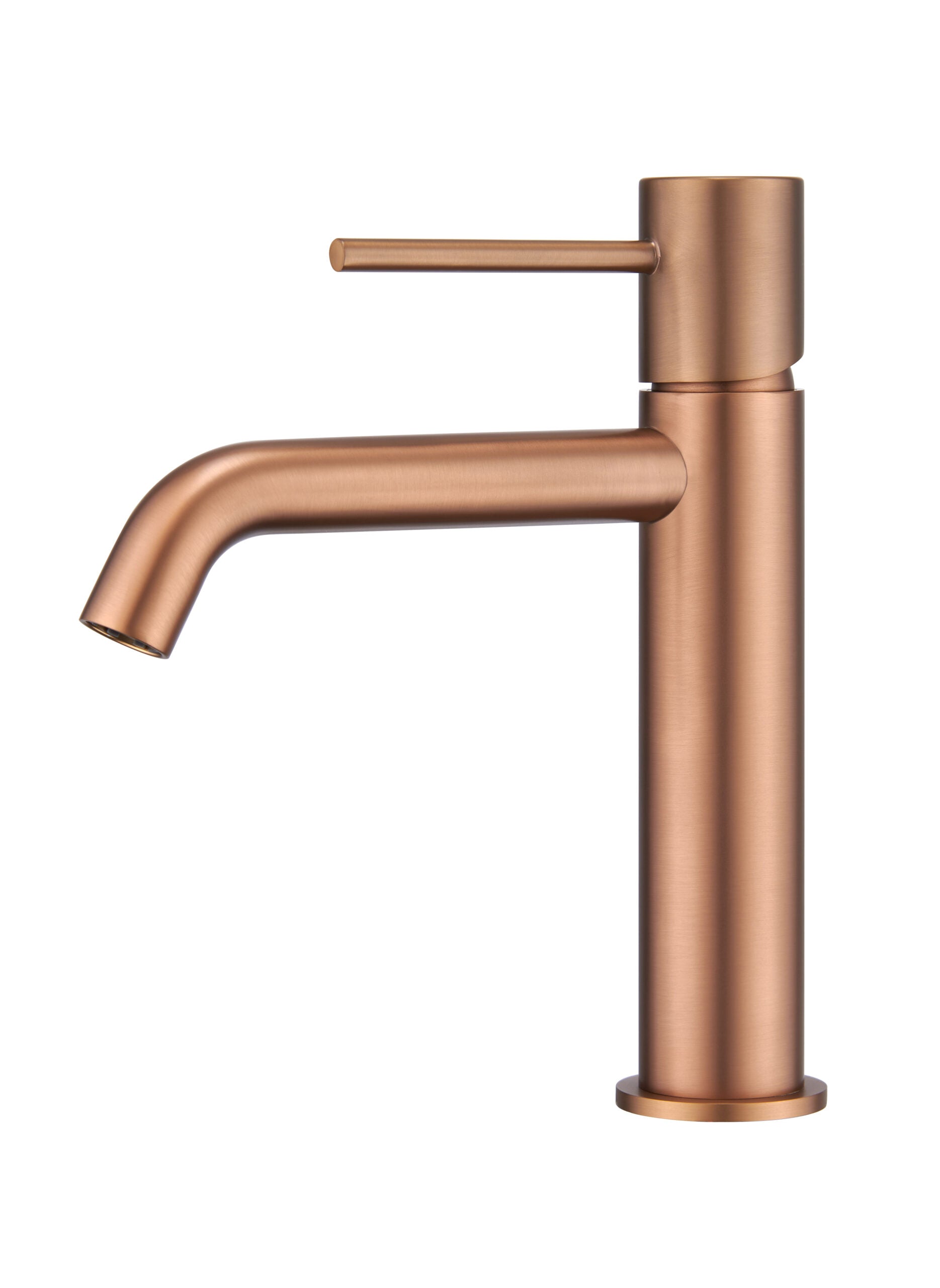 Monza Brushed Rose Gold Single Handle Basin Faucet, view 2