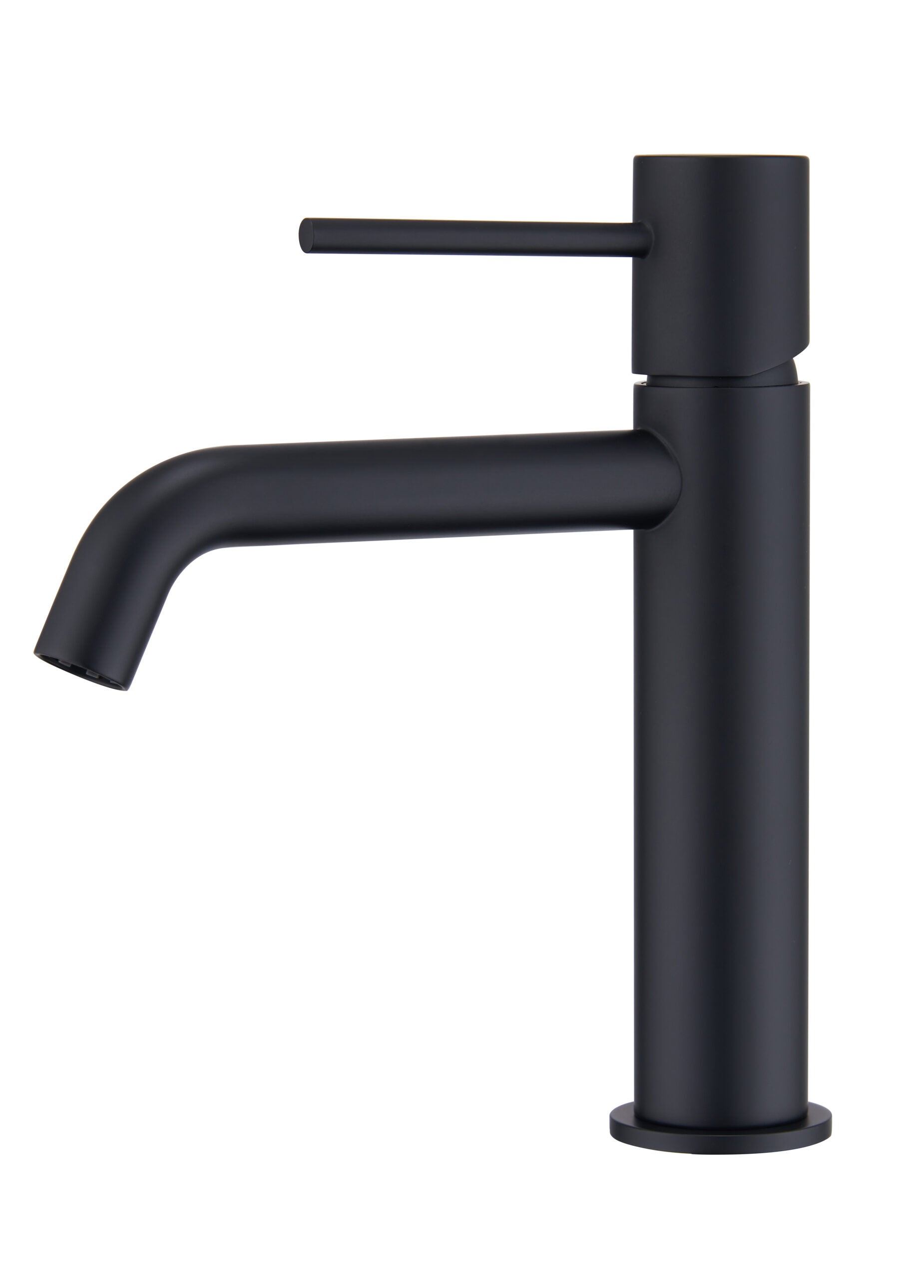 Matte Black Single Lever Basin Mixer Faucet, view 2