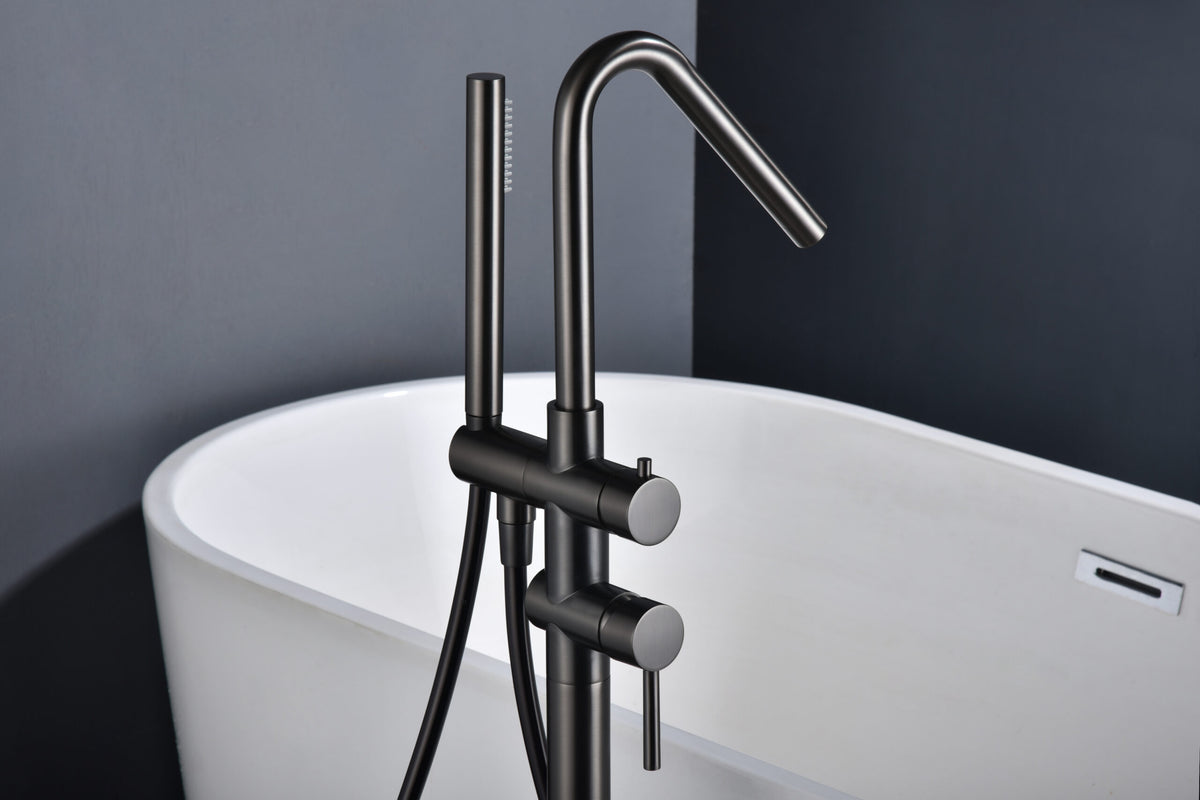 Corsica Freestanding Bathtub Faucet Single Lever Black, view 4