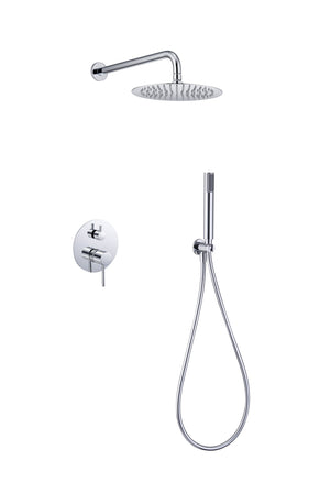 Chrome Recessed Shower Mixer Set Single Handle, view 2