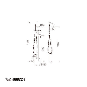 Freestanding Single Lever Bathtub Faucet Chrome, view 4