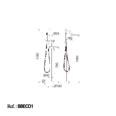 Brushed Rose Gold Freestanding Bathtub Faucet Single Lever, view 6