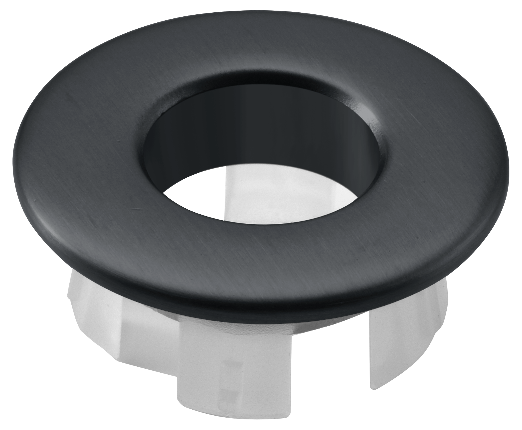 Black Gun Metal Sink Overflow Trim Ring, view 3