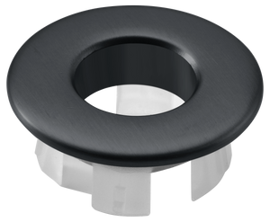 Black Gun Metal Sink Overflow Trim Ring, view 3