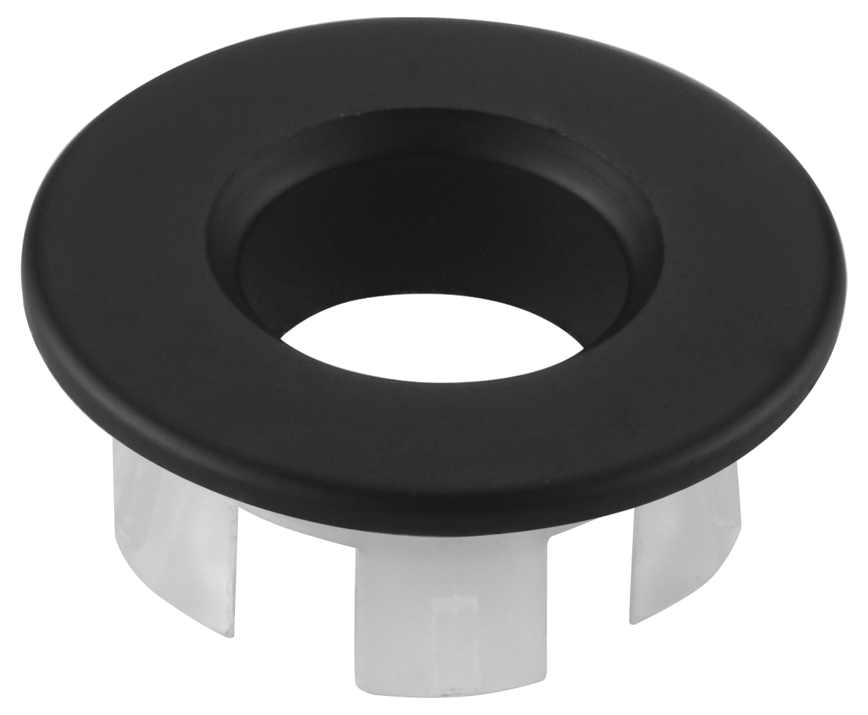 Matte Black Sink Overflow Trim Ring, view 3