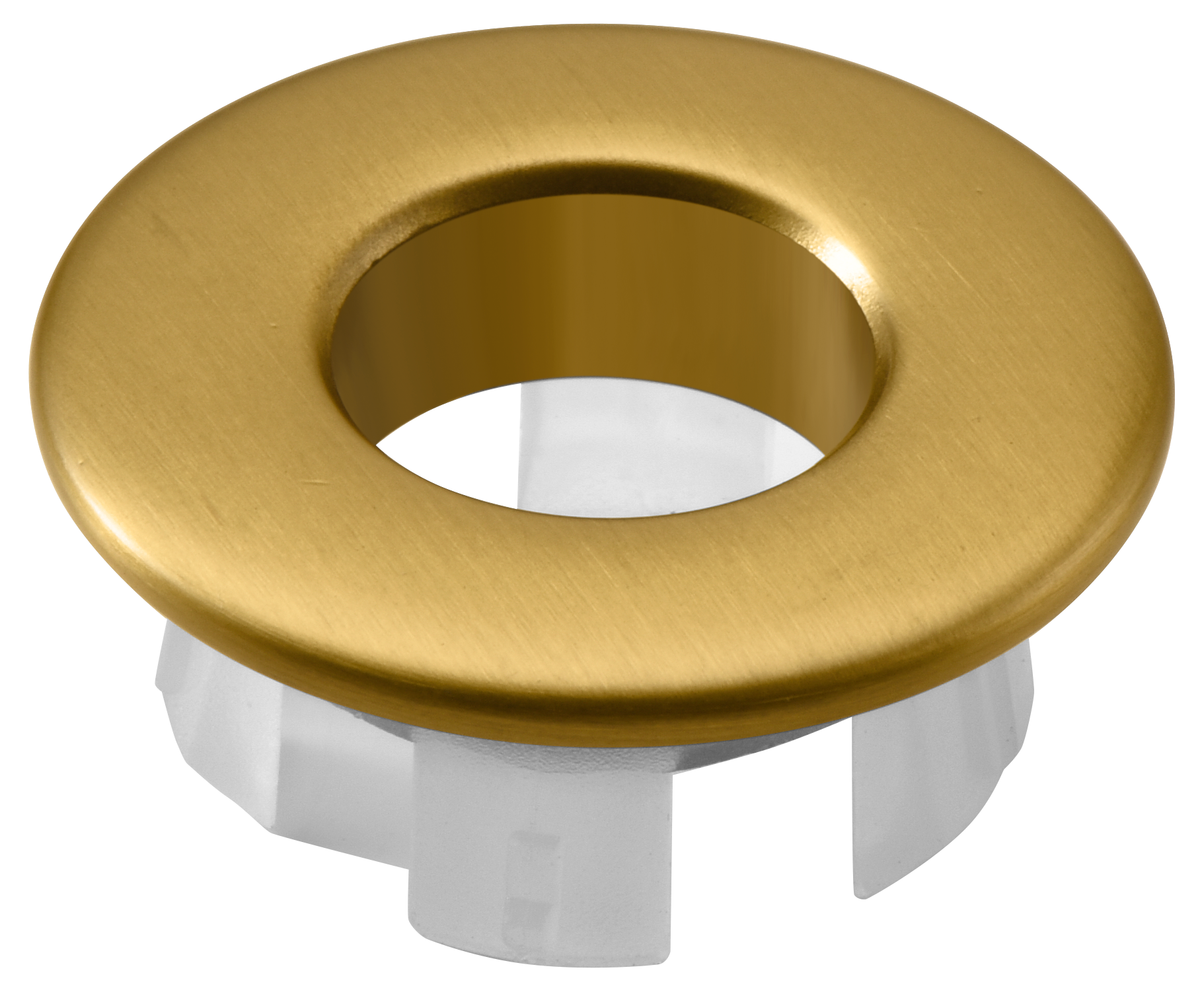 Brushed Gold Washbasin Overflow Trim, view 2