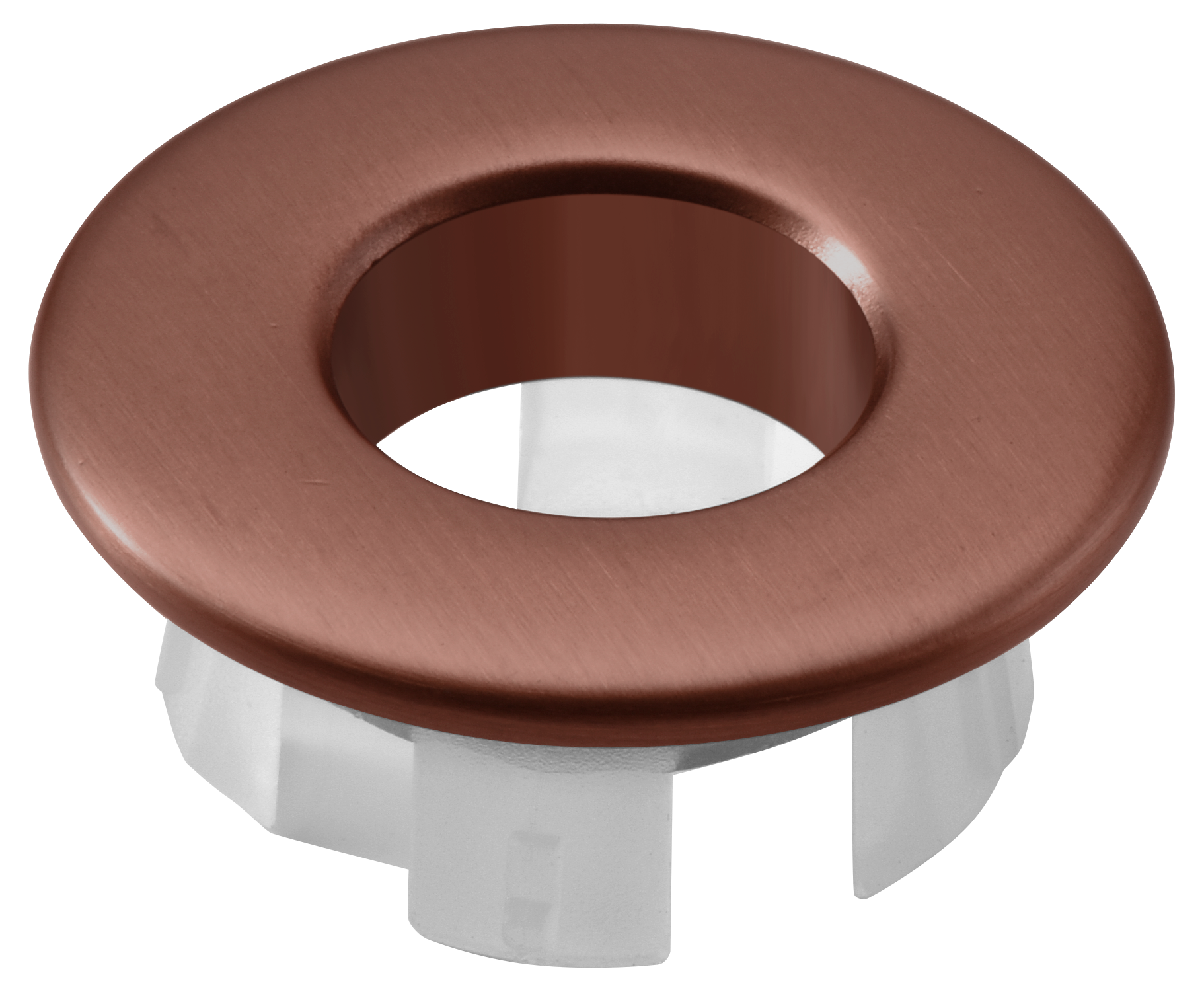 Brushed Rose Gold Sink Overflow Trim Ring, view 2