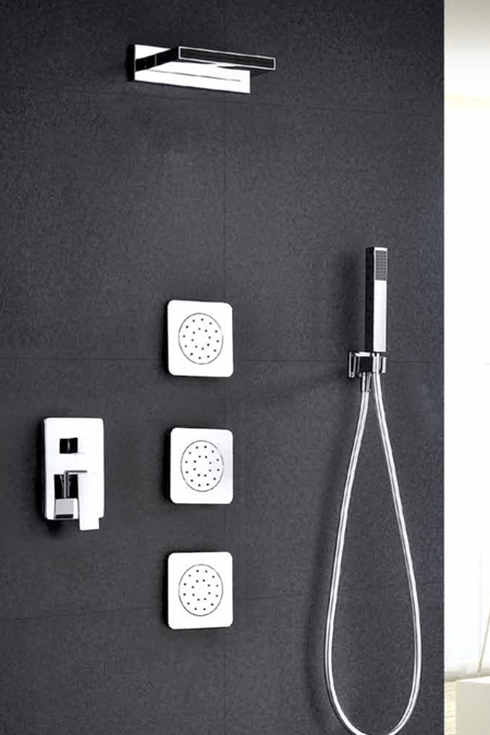 Chrome Single Lever Built-in Shower Set Formentera, view 2