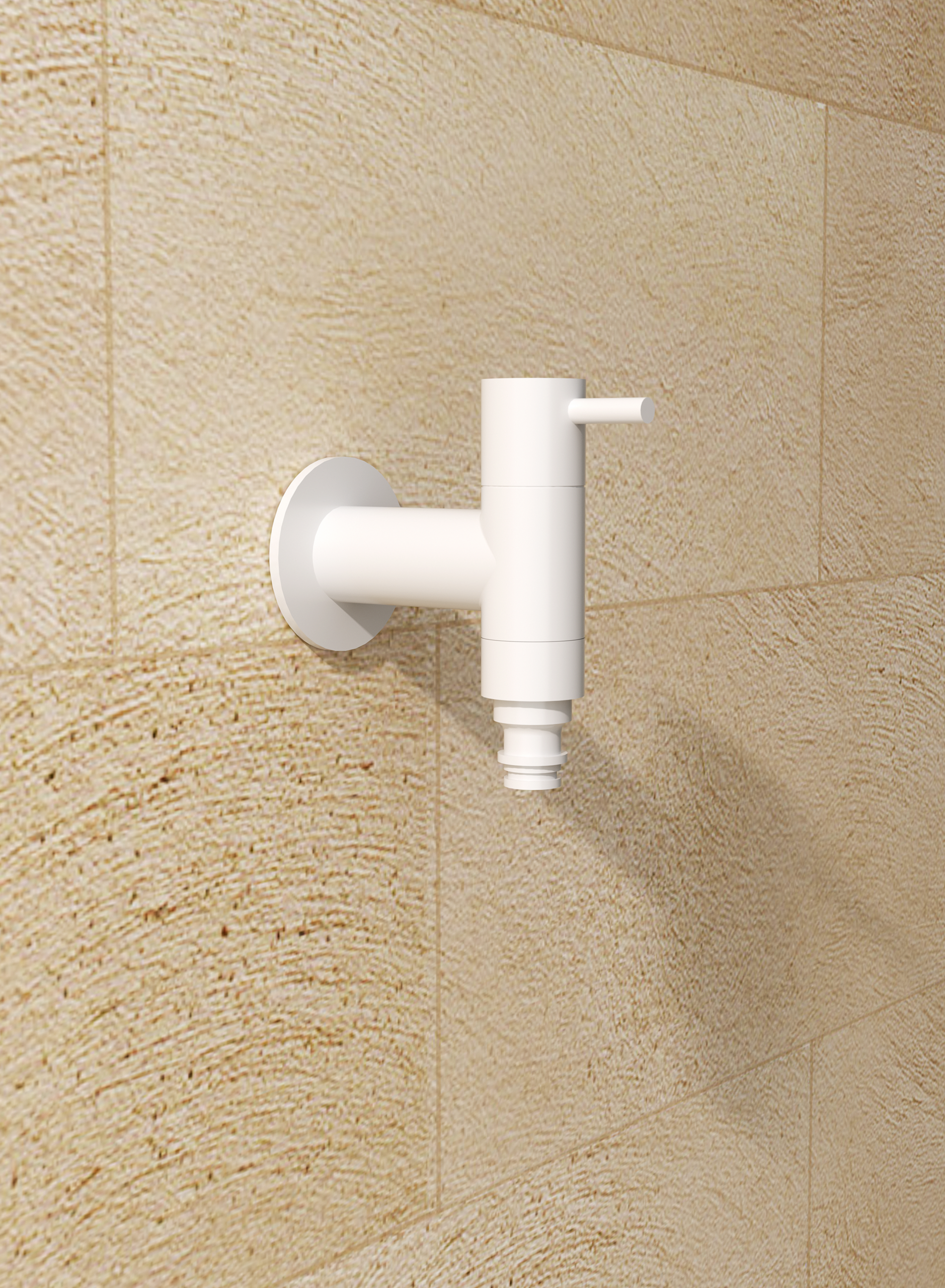 Arches Matte White Garden Tap in 316 Stainless Steel, view 3