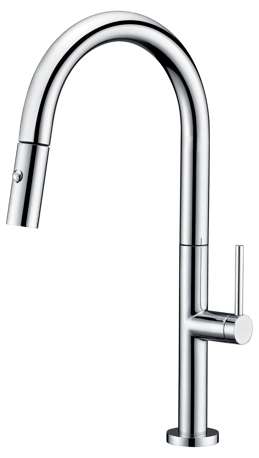 Samoa Chrome Kitchen Faucet Modern Minimalist Design, view 2