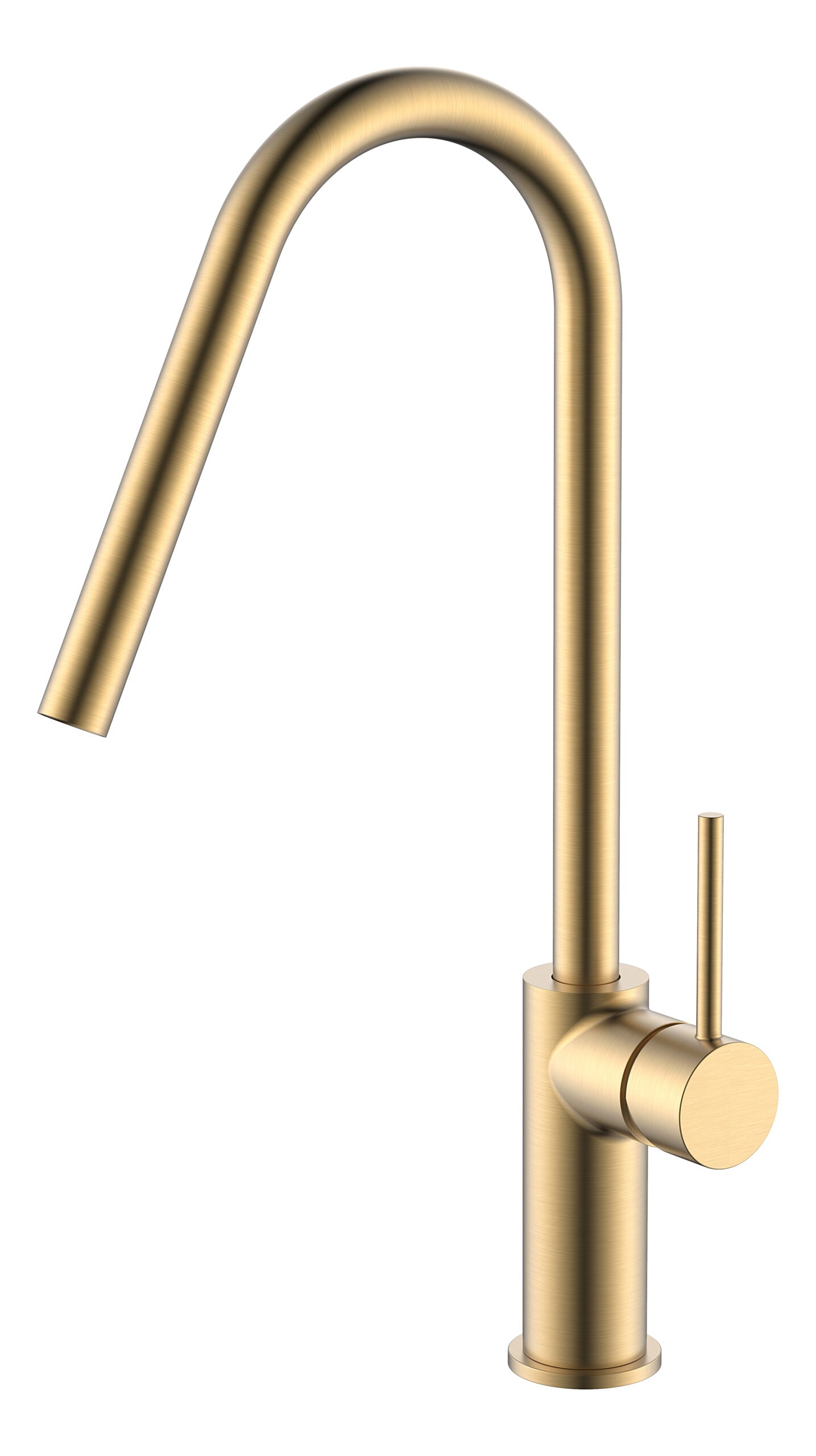 Kenya Brushed Gold Kitchen Faucet Contemporary Design, view 2
