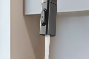 Canadá Black Gun Metal Kitchen Mixer Tap, view 3